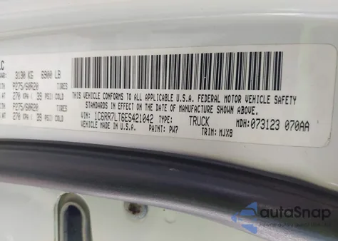 2014 Ram 1500 Big Horn from USA, damaged, VIN 1C6RR7LT6ES421042